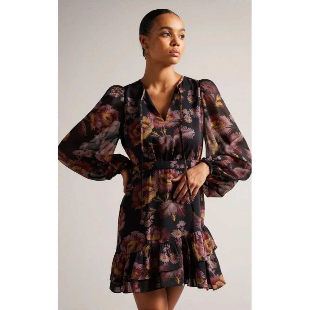 ❤️❤️ TED BAKER Piara Ruffle Asymmetric❤️❤️